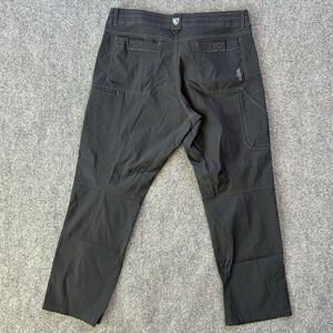 KUHL Pant Men 38 X 30 Black RENEGADE Chino Performance Trouser Nylon Stretch
